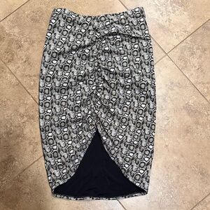 Good American Monochrome Patterned Pencil Skirt